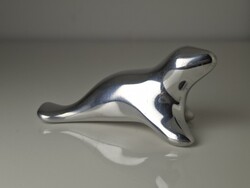 Mid century art deco jelzett HOSELTON kanadai alumínium fóka szobor