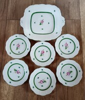 Antik Herendi Bécsi rózsás süteményes / szendvicses készlet