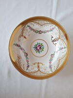 Antik Zsolnay fali dísztál arany díszítéssel – Ritka darab (25.333)