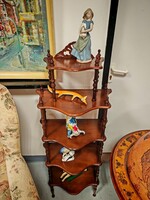 Nagyon szép állapotú antik jellegű kecses angol tároló polc filigrán polcos etager állvány