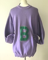 Benetton - kötött, férfi, vintage pulóver (orgonalila) 54-es méret