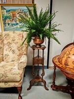 Chippendale  fa virágállvány , filigrán posztamens ,  kecses angol virágtartó állvány