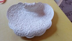 Zsolnay pirogránit levéltartó, tál. Jelzetlen sajnos.