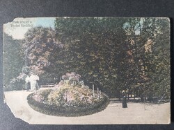 Antik képeslap Parkrészlet a Tenkei fürdőből - sérült!