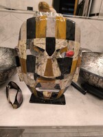 Mexikói Maya halotti maszk Pietra dura szerű technikával készült
