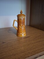 Kispest Gránit kerámia fedeles korsó. Szentesi emlék. 24 cm. Hibátlan. Jelzett