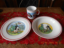 Zsolnay Kisvakond mese mintás gyerek étkészlet