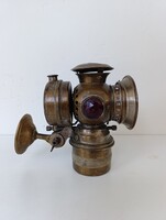 Antik bicikli lámpa Alte Fahrradlampe Bicycle Lamp karbid kerékpár átszerelve elektromossá 609