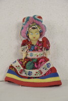 Matyó népviseletbe öltözött baba, vintage játékbaba A376