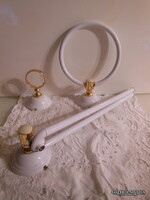 TÖRÖLKÖZŐTARTÓ - SZETT - 3 db - JELZETT - ALKUKÉPES - SPANYOL - ARANYOZOTT - RÉZ - ÚJSZERŰ