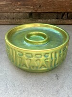 Zsolnay eozin  gyertyatartó pajzspecsétes