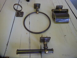 TÖRÖLKÖZŐTARTÓ - SZETT - 4 db - RÉZ - WC PAPÍR TARTÓ - EXKLUZÍV