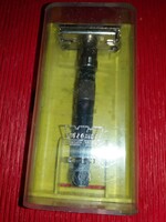 Vintage lengyel Wizamet TTO Double Edge biztonsági borotva dobozával GYÁR állapotban a képek szerint