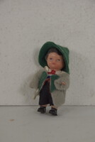 Német népviseletbe öltözött baba, vintage játékbaba A376