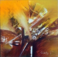 Erdélyi Tibor "Lepkék tánca" olaj/farost