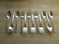 Ezüstözött Rogers Oneida "Scandinavia" angol desszertes kanál - villa szett