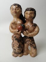 ENDRŐ MARGIT /1899-1986/ - ÁDÁM ÉS ÉVA KERÁMIA SZOBOR