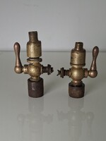 Antik pálinkafőző lepárló réz csap csaptelep pár