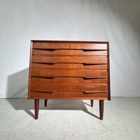 Retro dán teakfa fiokos szekrény sideboard tallboy