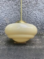 Felújított Champagne & Réz lámpa - Bauhaus Art Deco vintage design retro csillár