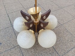 Szuper vagány retro Space Age szarvasi csillár, 5 égős