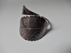 Régi ezüstözött torta lapátból készített karperec - jelzett.