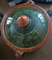 Főzőedény zöld színű egyedileg készült