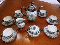 Bavaria Feinsilber porcelán kávéskészlet