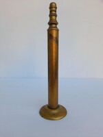 Antik réz töltényhüvelyből készült kanócos olajlámpa 24,5cm - I. VH trench art lövészárok művészet