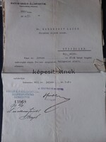 Magyar Királyi Államvasutak  Dr. Kenderessy Lajos vasúti tisztviselő iratai 1911–1935 Debrecen/Bpest
