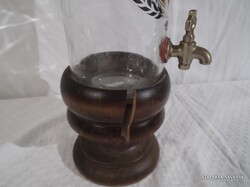 ITALTARTÓ  - ANGOL - RÉGI -  38 x 10 cm  - RÉZ - KEMÉNYFA - ARANYOZOTT - TÖKÉLETES MŰKÖDÉS