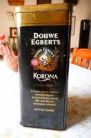 Douwe Egberts Korona kávés fémdoboz (retro, 1996)