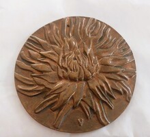 (K) Váró Márton őszirózsa bronz plakett