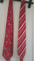 2 db tiszta valódi selyem minőségi nyakkendő együtt