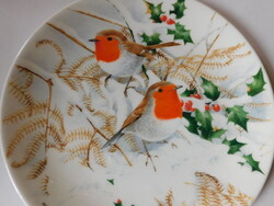 Royal Doulton madaras angol tányér - vörösbegy