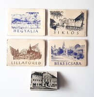 5db kisméretű leporelló Hegyalja,Siklós,Lillafüred,Békéscsaba,Szombathely