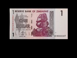 1 DOLLÁR - ZIMBABWE - 2007  (A nagy és új sorozat első pénze!) Olvass!