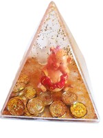 Retro trafikáru bazáráru ÚJÉVI SZERENCSEHOZÓ PIRAMIS "HÓGÖMB" TOLLTARTÓ FUNKCIÓVAL a képek szerint