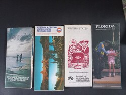 18 db amerikai autós és turista térkép gyűjteménye – 1970-es évek, Gulf, AAA, Sunoco, Rand McNally,
