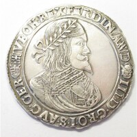 Magyarország,III. Ferdinánd 1 tallér 1650 KB EF+ ezüst 28.80g833