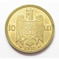 Románia,10 lei 1930 - Párizs aUNC+ ötvözet
