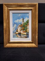 V. Tóth Gábor Kotor-Montenegro olajfestmény