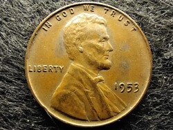 USA Lincoln Búza 1 Cent 1953