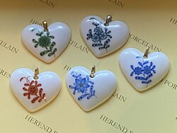HERENDI porcelán MEDÁL, szív alakú
