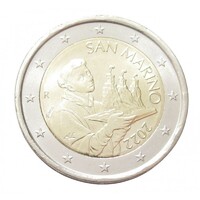 San Marino,2 euro 2022 aUNC+ ötvözet