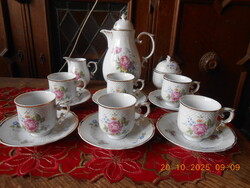 Hollóházi Hajnalka mintás kávés készlet