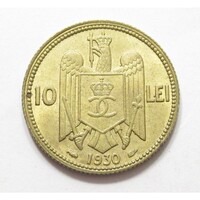 Románia,10 lei 1930 - Párizs aUNC+ ötvözet