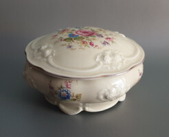 Thomas Ivory - Bavaria virágmintás porcelán doboz, bonbonier