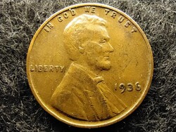USA Lincoln Búza 1 Cent 1936
