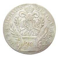 Ausztria,Lotharingiai Ferenc 20 krajcár 1756 HA - Hall EF ezüst 6.68g583